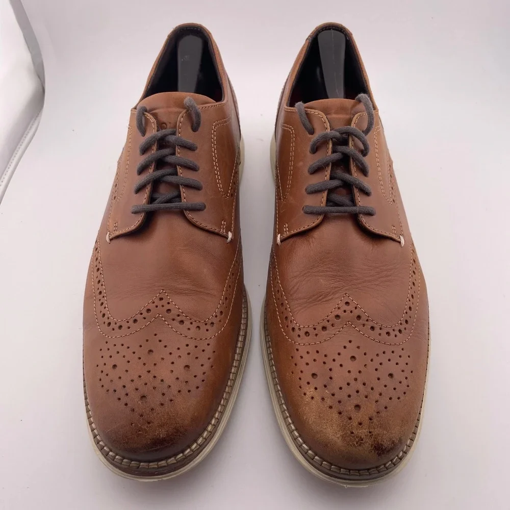 Cole Haan Original Grand‎ Wingtip Oxford Shoes Brown Leather Lace Up Size 10.5M